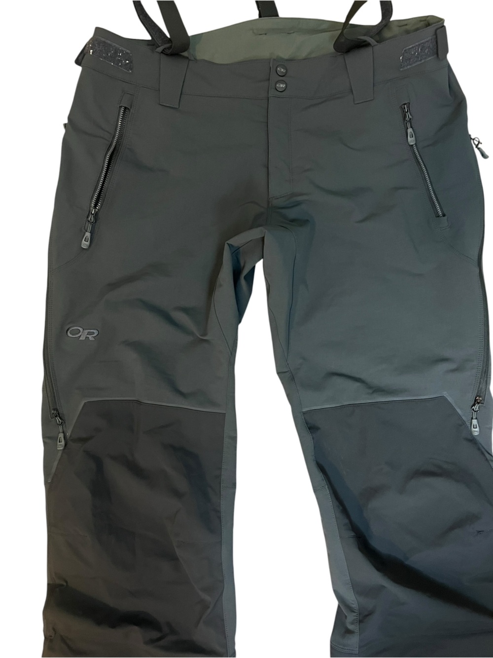 Outdoor Research Trailbreaker Ski Snow Pants XL Black Softshell Suspenders